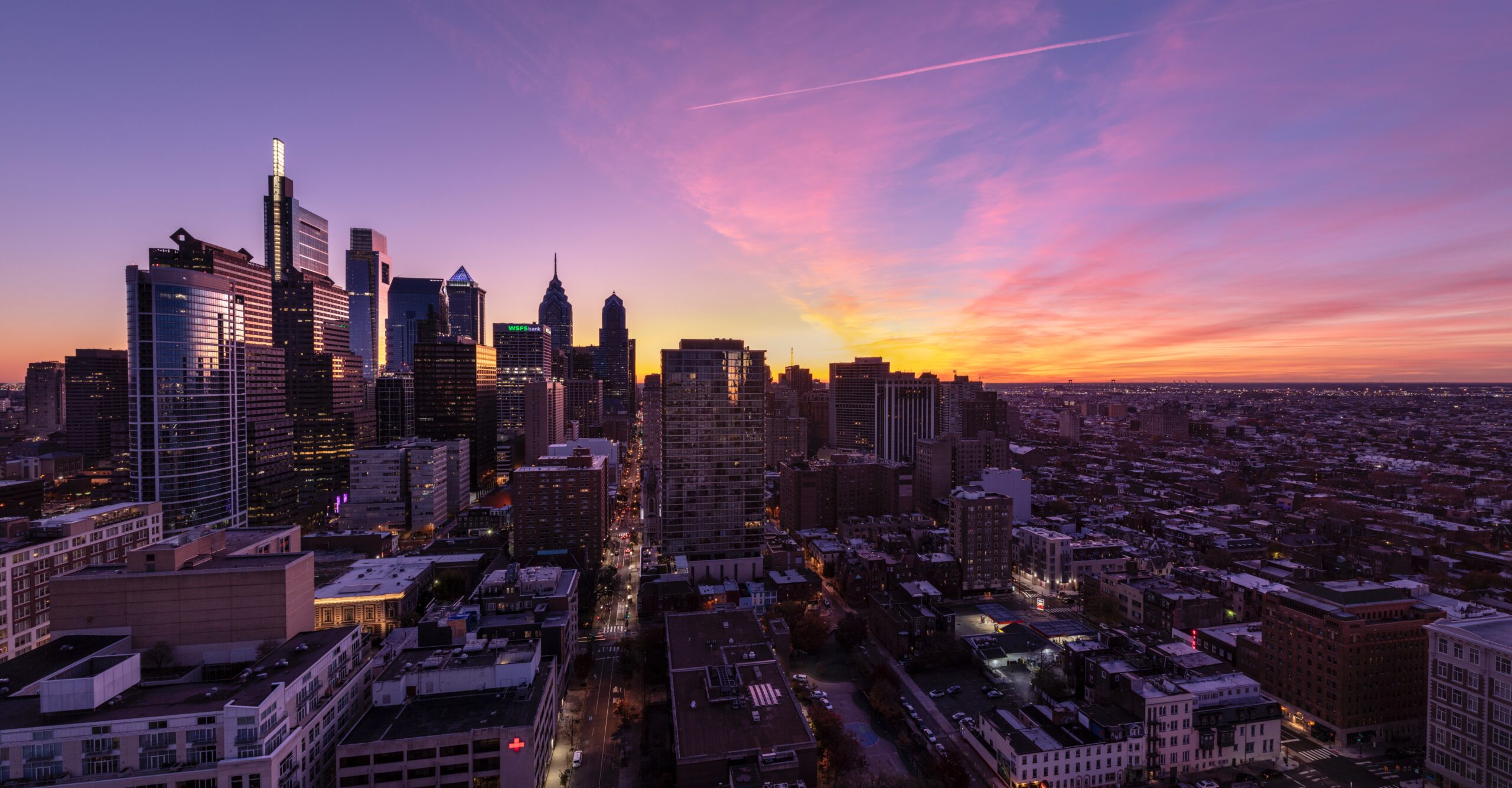 Philadelphia skyline Night